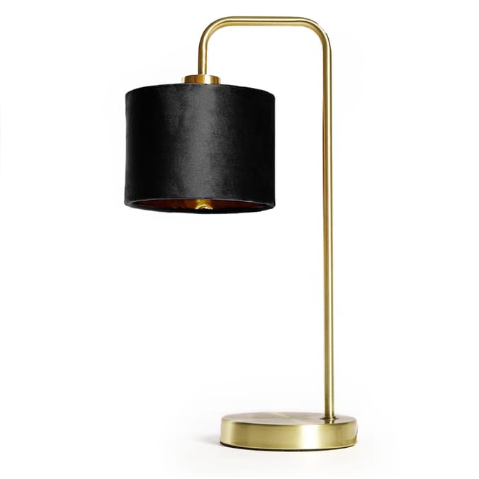 Velvet Brass Table Lamp - Black