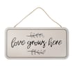 Jardin Metal Hanging Wall Sign - Love Grows Here