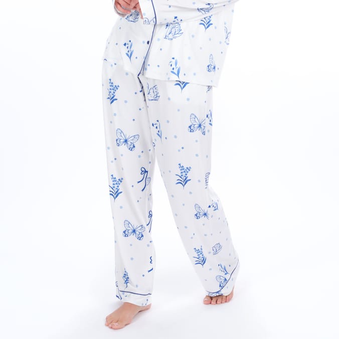 Originals Ladies Blue Swan & Bow Pyjamas