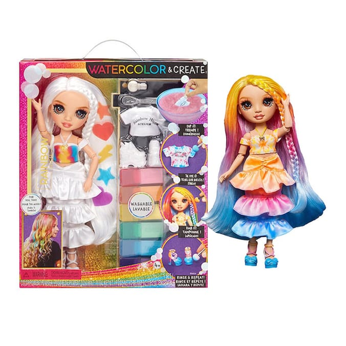 Rainbow High Watercolor & Create Fashion Doll - Brown Eyes