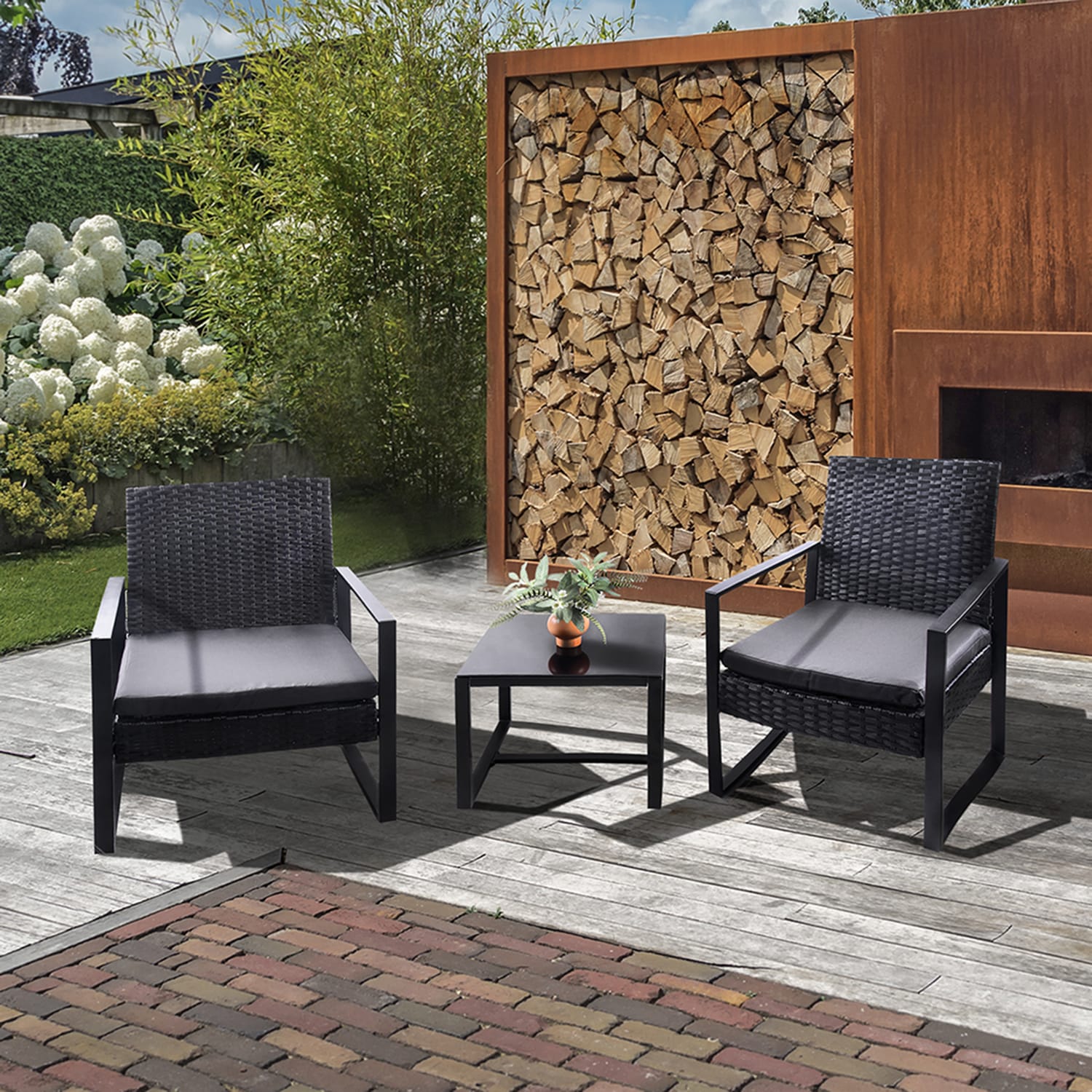 The Outdoor Living Collection Florence Bistro Set Home Bargains
