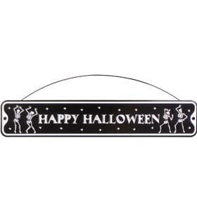 Hallow Scream Sign Metal Plaque - Happy Halloween