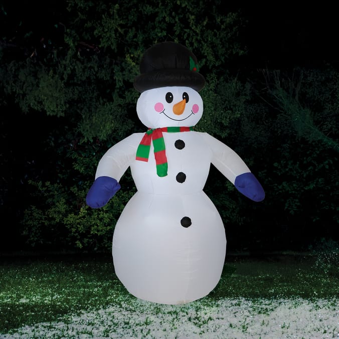 Prestige Mains Operated Light Up Self-Inflating Snowman 7ft