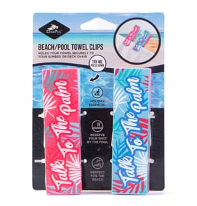 Logo Pegs Beach Towel Clips 2 Pack - Talk To The Palm