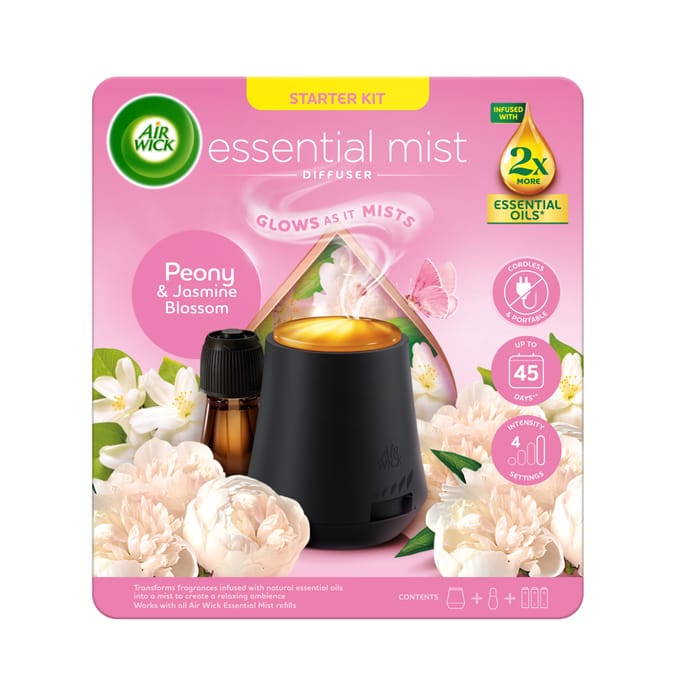 Air Wick Essential Mist Kit 20ml - Peony & Jasmine Blossom  