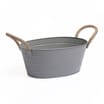 The Outdoor Living Collection Metal Planter with Rope Handle