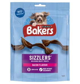 Bakers Sizzlers Bacon Dog Treats 90g x6
