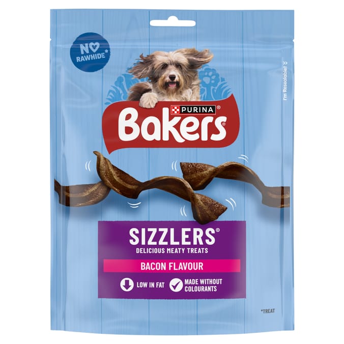 Bakers Sizzlers Bacon Dog Treats 90g x6