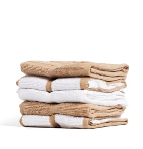 Open Kitchen 100% Cotton Tea Towels 5 Pack - Beige