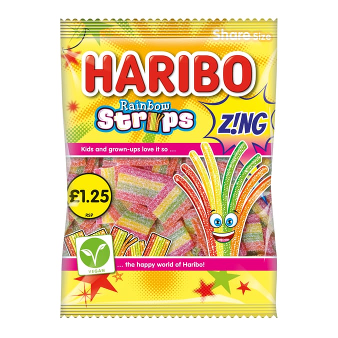Haribo Rainbow Strips Zing 130g