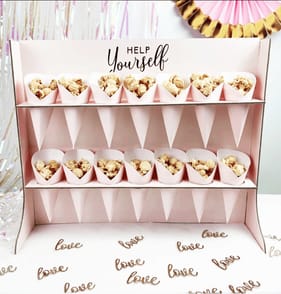 Let's Party Popcorn Treat Wall - Rose Gold