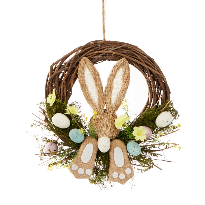 Happy Easter Small Easter Bunny Wreath