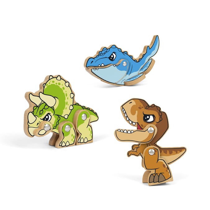 Jurassic World Chunky Wooden Dinosaurs Triple Pack