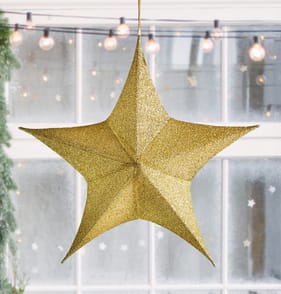 Nordic Spirit Collapsible Hanging Star - Gold