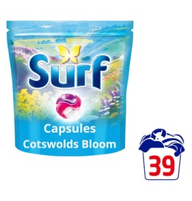 Surf 3 in 1 Laundry Washing Detergent Capsules 39 Washes - Cotswolds Bloom