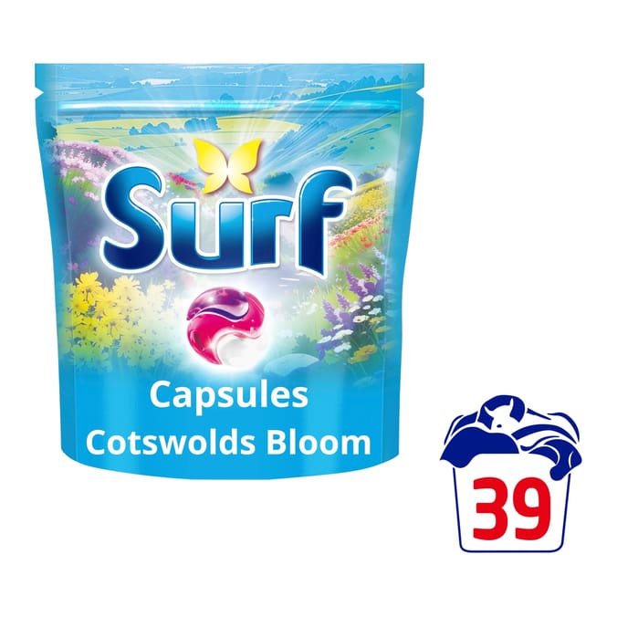 Surf 3 in 1 Laundry Washing Detergent Capsules 39 Washes - Cotswolds Bloom