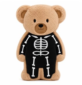 Hallow Scream Skeleton Bear Cushion