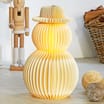 Nordic Spirit Light Up Paper Snowman Decoration