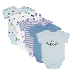 Pure Baby Short Sleeve Bodysuit 5 Pack