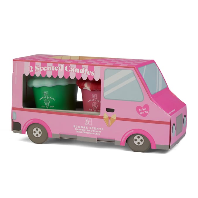 Wickford & Co Sundae Scents Ice Cream Set Scented Candles - Pink