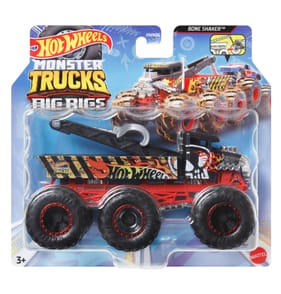 Hot Wheels Monster Trucks Big Rigs 1:64 Scale Die-Cast Toy Truck with 6 Wheels