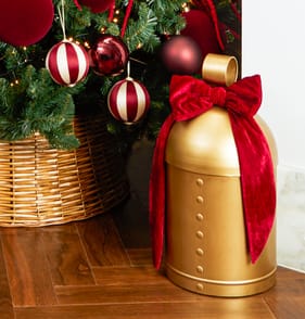 Festive Feeling Large Christmas Gold Bell With Bow