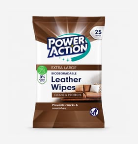 Power Action XL Leather Wipes x2