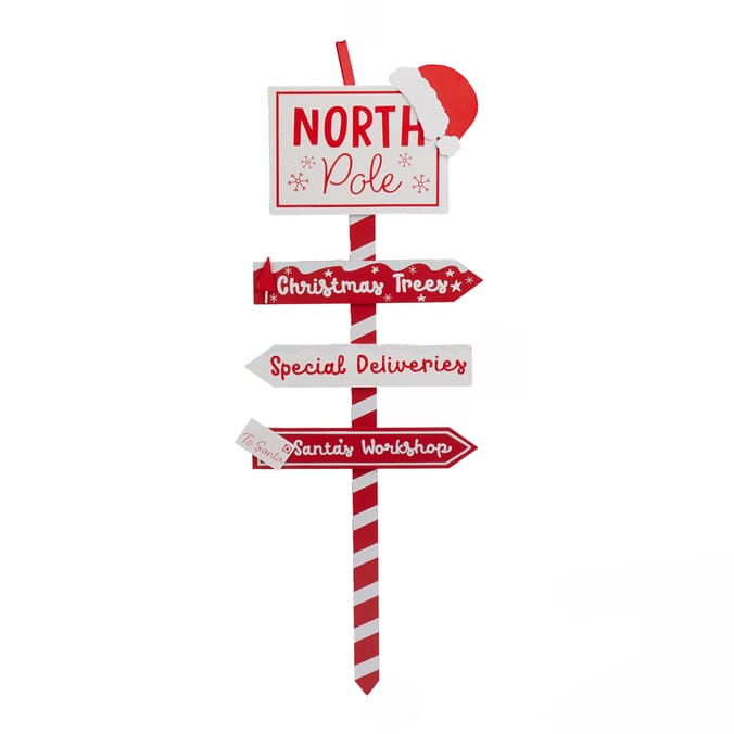  Winter Charm Christmas Stake Sign - North Pole