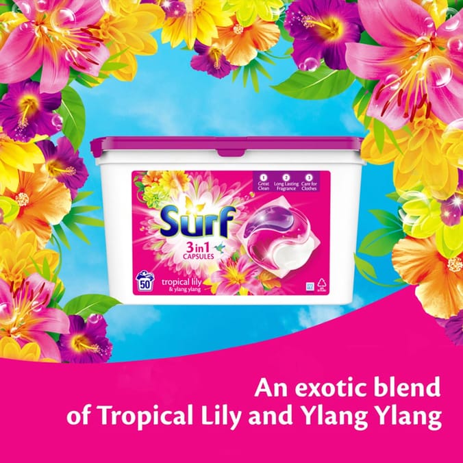 Surf Tropical Lily & Ylang-Ylang Washing Capsules 50 Washes