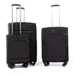 Salisburys Premium Soft Shell Expandable Suitcases - Black