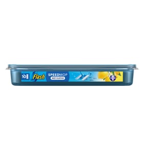 Flash Speedmop Floor Cleaner Antibac Wet Floor Cleaning Wipes 10 Pack - Lemon