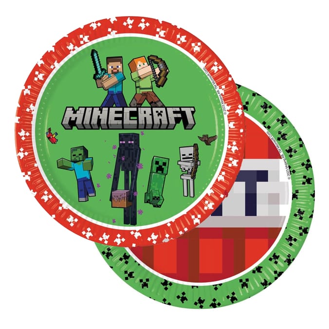 Minecraft Paper Plates 8 Pack
