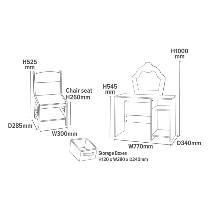 Liberty House Toys Kids Dressing Table