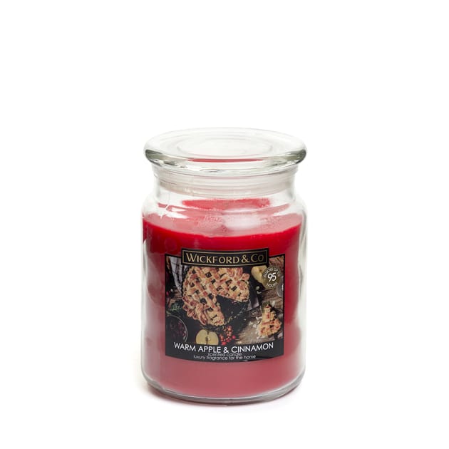 Wickford & Co Scented Candle 18oz Warm Apple Cinnamon Home Bargains
