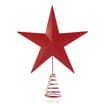 Winter Charm Metal Star Tree Topper - Red