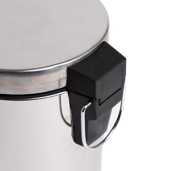 Bathroom Chrome Pedal Bin 3l - Silver