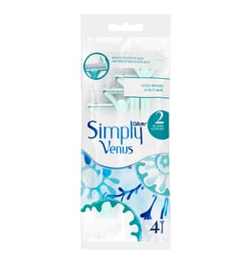 Simply Venus 2 Blade Disposable Razors 4 Pack