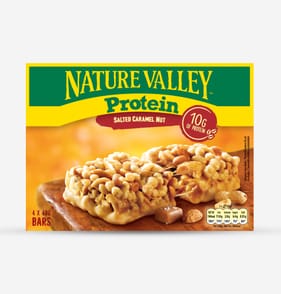Nature Valley Protein Nut Cereal Bars 4x 40g - Salted Caramel x8 Boxes