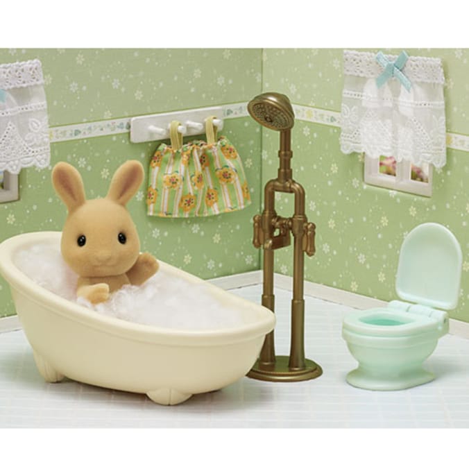  Sylvanian Families Sunny Rabbit Girl's Bath Time Set