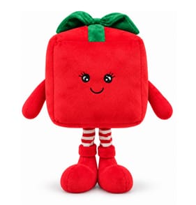  Sleigh Bells Standing Plush Present - Red