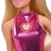 Barbie Fashionistas Doll In Metallic Pink Minidress And Blond Hair