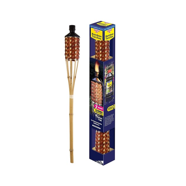 Zero In Citronella Bamboo Torch 2 Pack Home Bargains