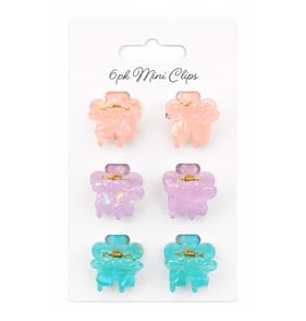 Mini Flower Clips 6 Pack - Pastels