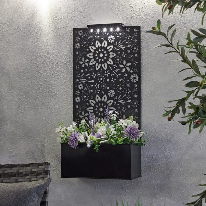 Firefly Floor & Wall Mounted Solar Light Planter