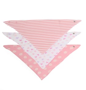 Pure Baby Bandana Bib 3 Pack - Pink