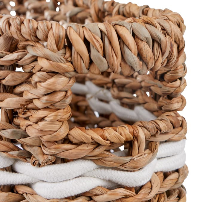 Hinch Home Straw Woven Caddy With Lid