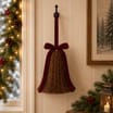Festive Feeling Alpine Woods Christmas Hanging Rattan Bell