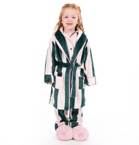 Originals Kids Pink & Green Striped Dressing Gown