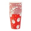 Sleigh Bells Santa Paper Cups 10 Pack
