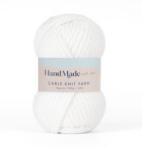 Crafty Things Cable Knit Yarn - White